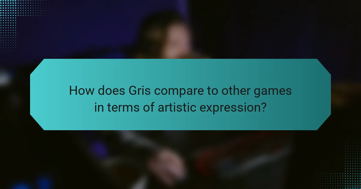 How does Gris compare to other games in terms of artistic expression?