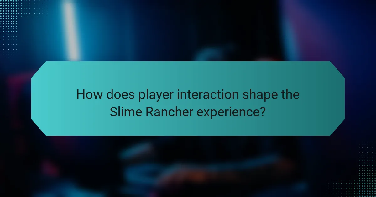 How does player interaction shape the Slime Rancher experience?