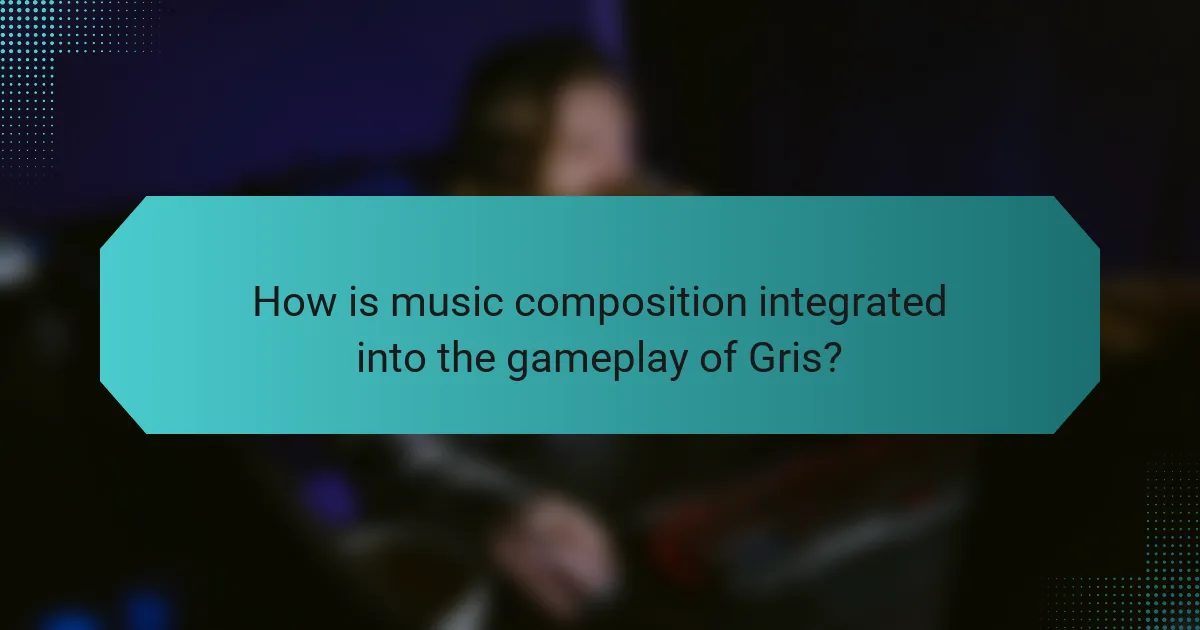 How is music composition integrated into the gameplay of Gris?