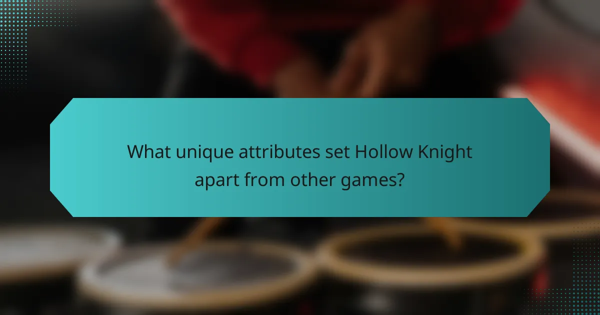 What unique attributes set Hollow Knight apart from other games?