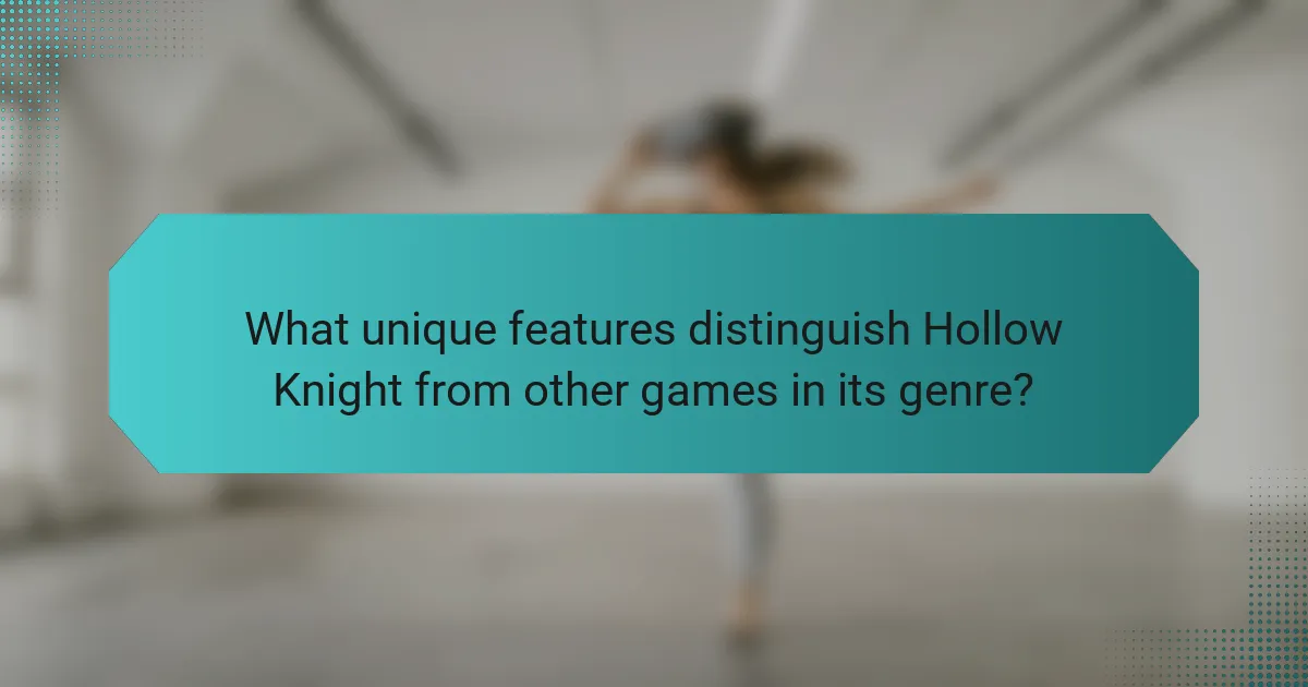 What unique features distinguish Hollow Knight from other games in its genre?